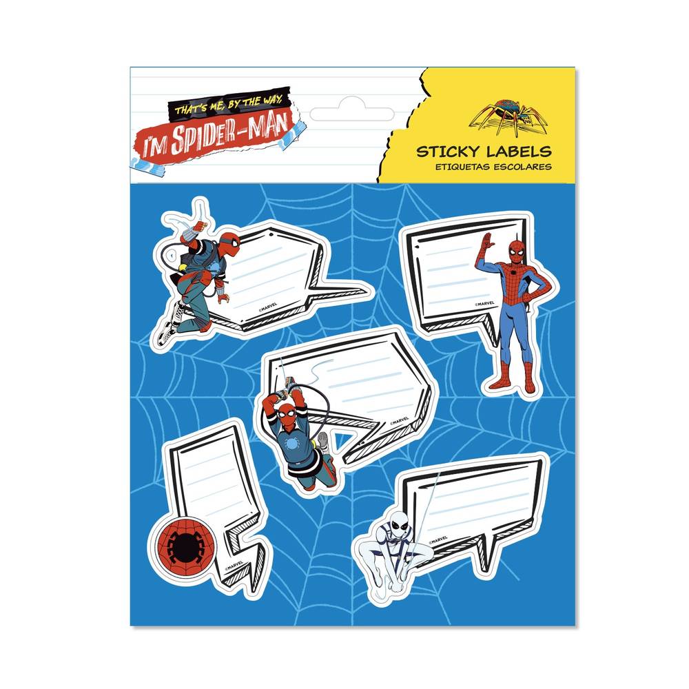 Grupo Erik Marvel Spiderman - Premium SelfAdhesive Labels Selbstklebende Etiketten - Mehrfarben